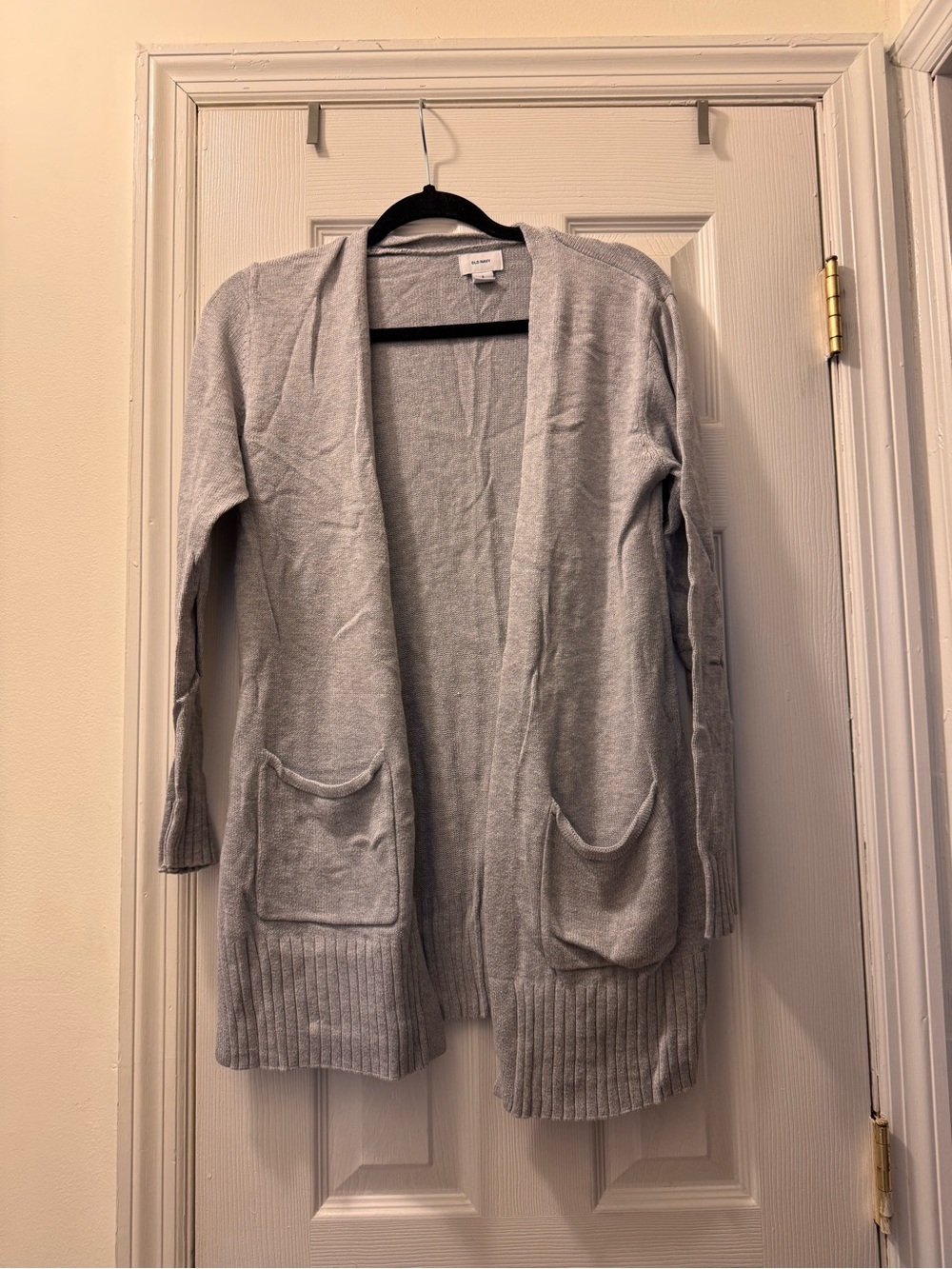 Old Navy Light Gray Open-Front Pocket Cardigan